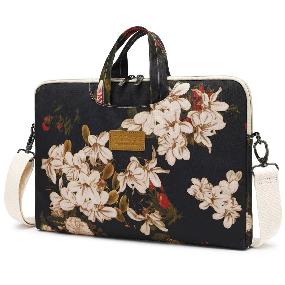 DACHEE Black Peony Waterproof Shoulder Bag
